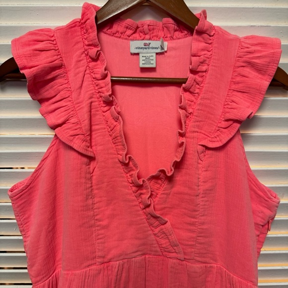 Vineyard Vines coral sleeveless dresss women's Small - Picture 2 of 6